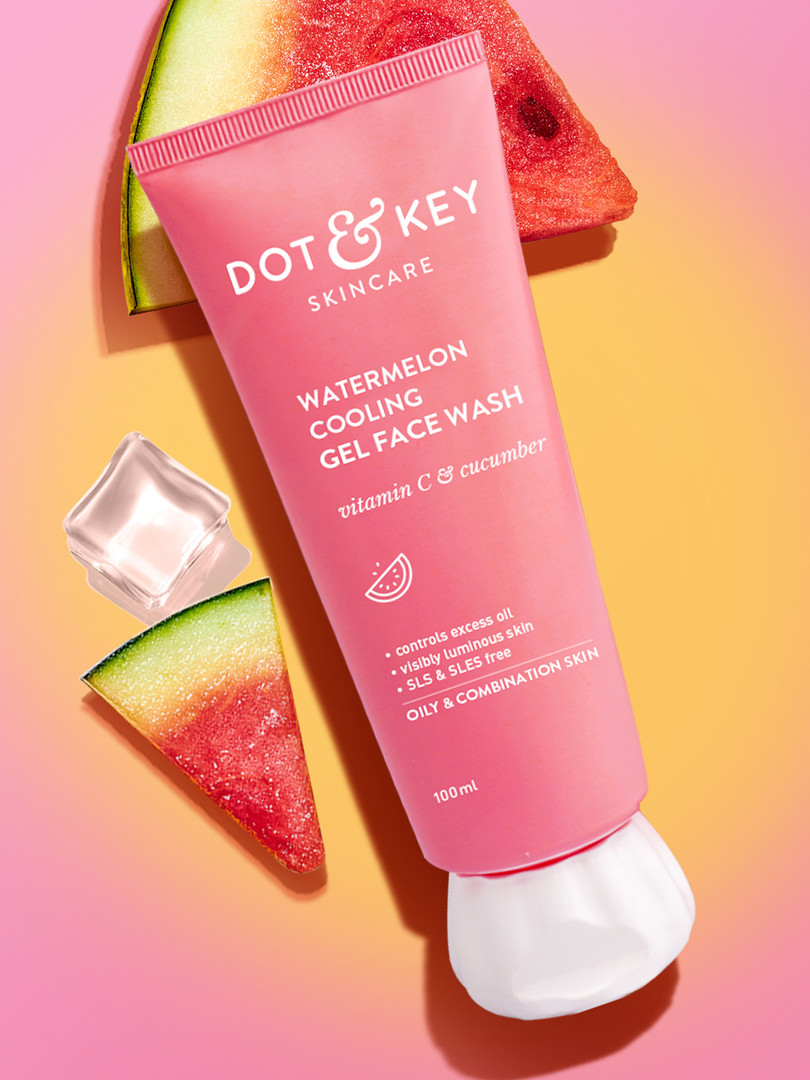 DOT & KEY Watermelon SuperGlow Facial Gel Cleanser with Vitamin C & Cucumber - 100 ml